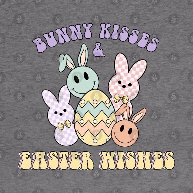 Bunny Kisses and Faster Wishes Cute Easter Eggs Rabbits by JDVNart